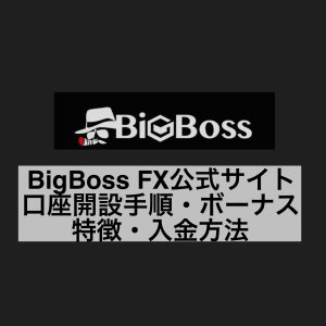BigBoss FX公式サイト口座開設手順・ボーナス・特徴・入金方法を解説